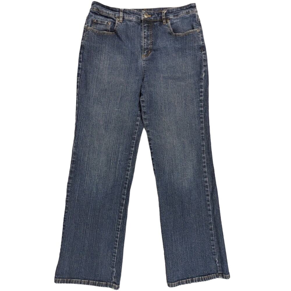 Talbots (Old Tag) Mini Bootcut Jeans Women Size 10 Inseam 30" High-Rise Stretch‎